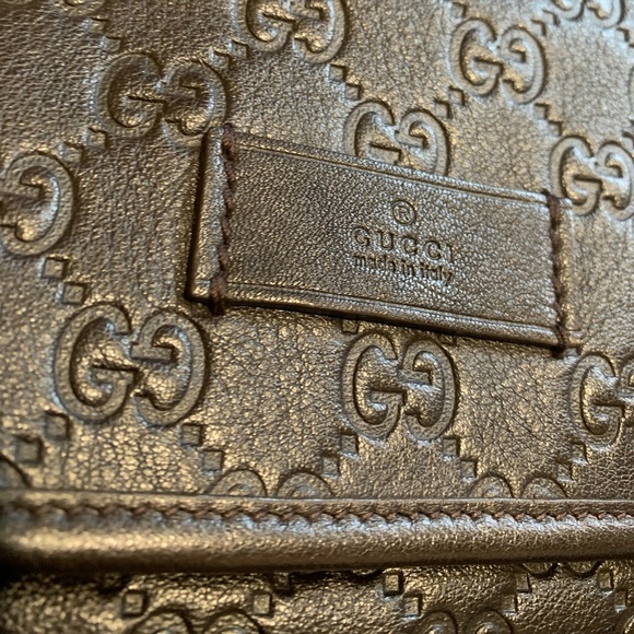 💎 LIKE NEW 💎 GUCCI LEATHER MESSENGER LAPTOP BAG GUCCISSIMA - Picture 7 of 15